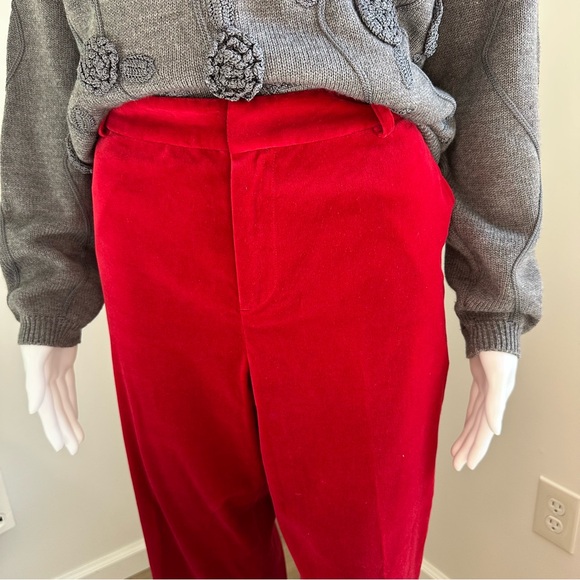 Lauren Ralph Lauren Red Velvet Pants (size 8P) - Picture 2 of 11